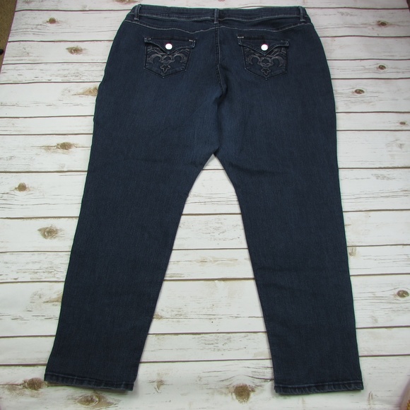 Avenue Denim Jegging Button Flap Pockets 26 / 28 - Picture 3 of 7